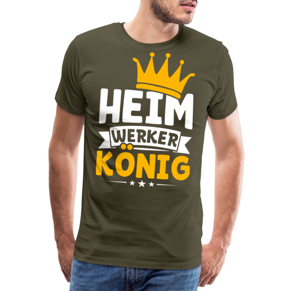Heimwerker König lustiges Premium T-Shirt Herren - Khaki