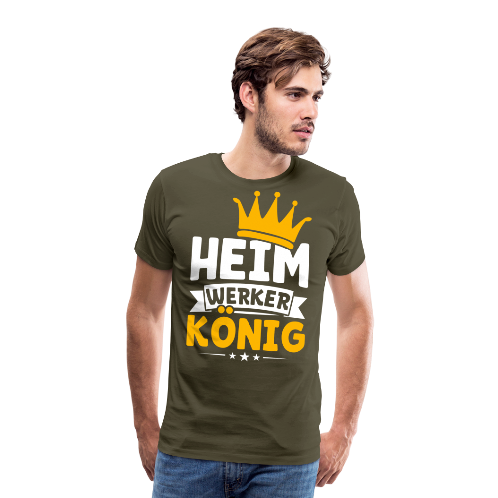 Heimwerker König lustiges Premium T-Shirt Herren - Khaki
