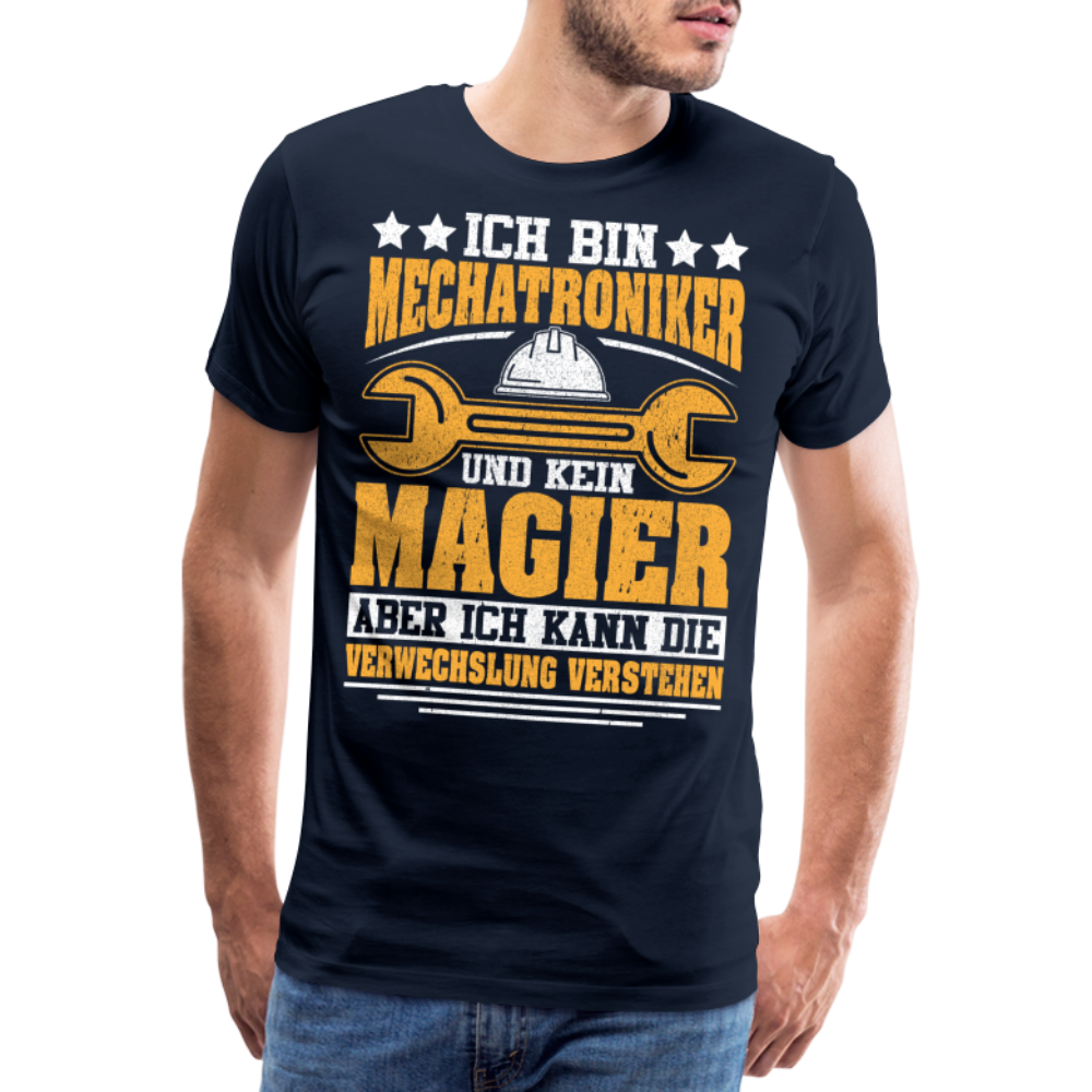 Mechatroniker & kein Magier lustiges Premium T-Shirt Herren - Navy