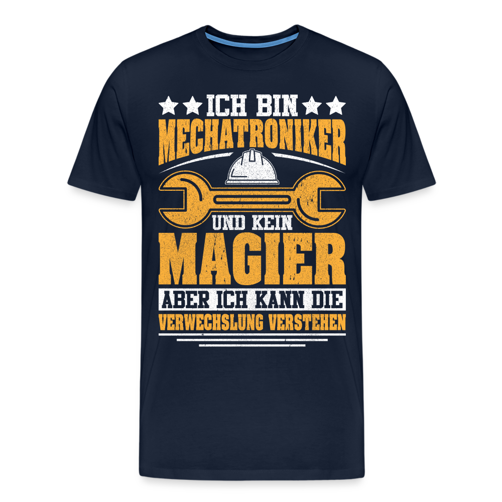 Mechatroniker & kein Magier lustiges Premium T-Shirt Herren - Navy