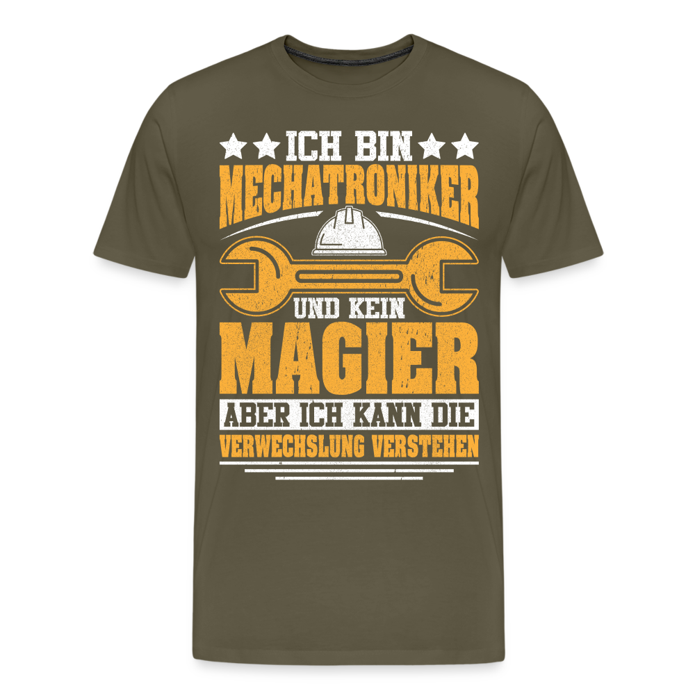 Mechatroniker & kein Magier lustiges Premium T-Shirt Herren - Khaki