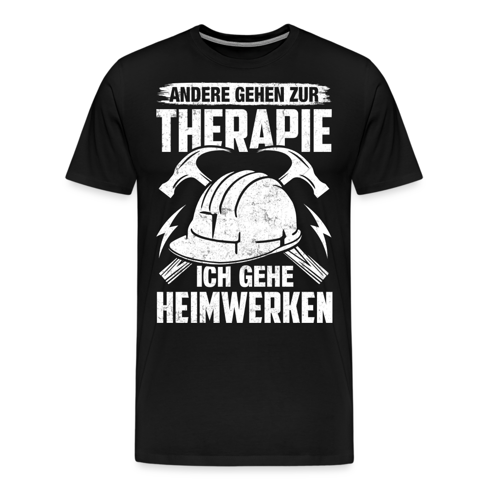 Andere gehen zur Therapie lustiges Premium T-Shirt Herren - Schwarz