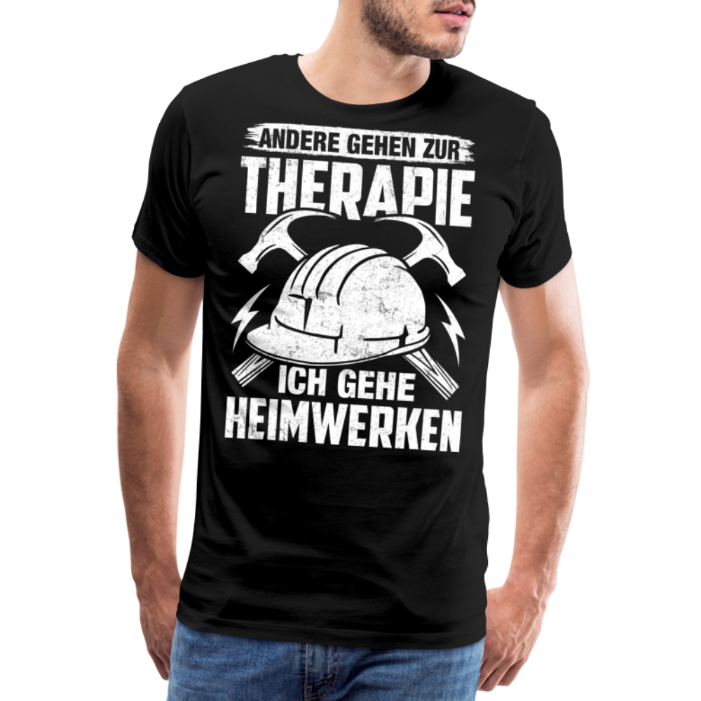 Andere gehen zur Therapie lustiges Premium T-Shirt Herren - Schwarz