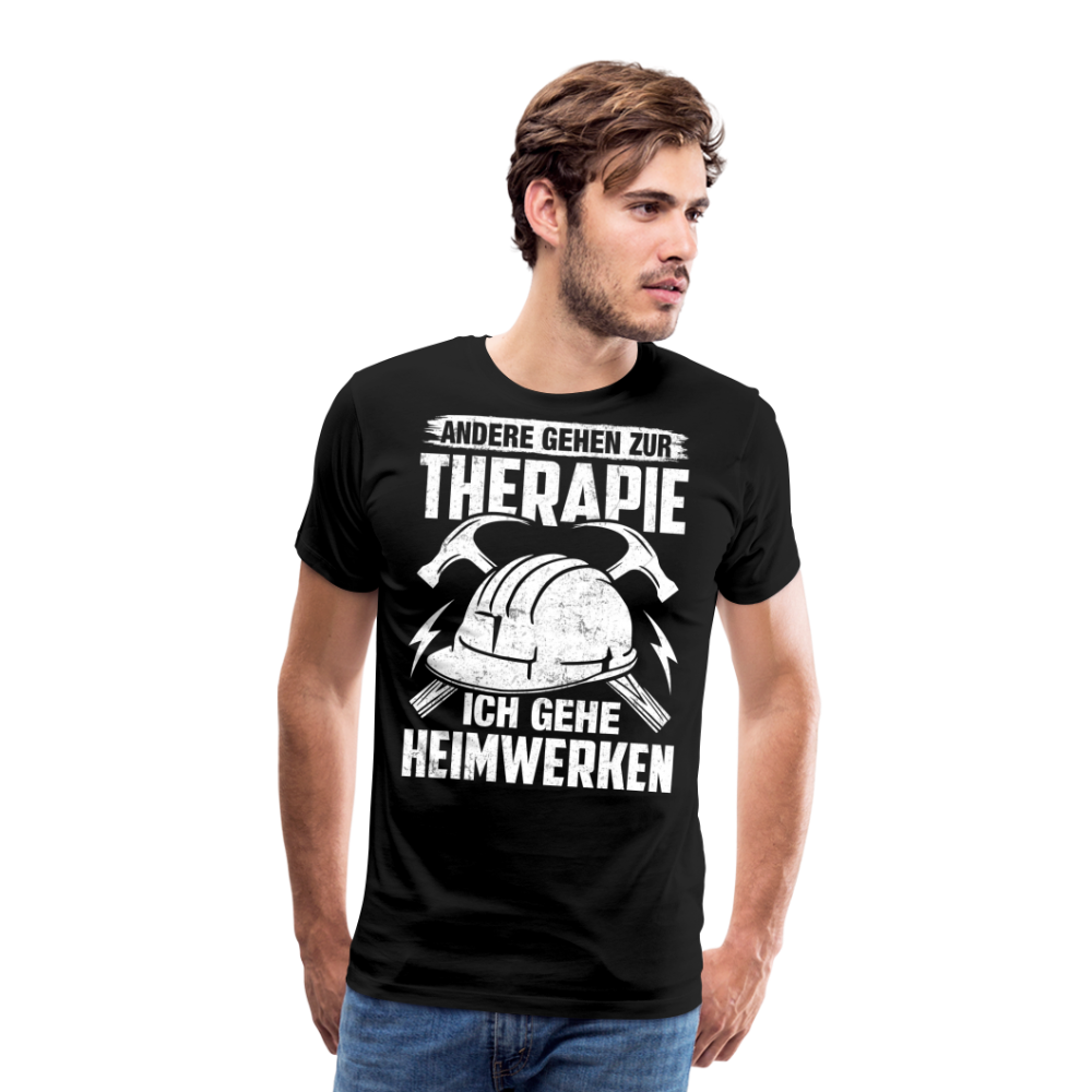 Andere gehen zur Therapie lustiges Premium T-Shirt Herren - Schwarz