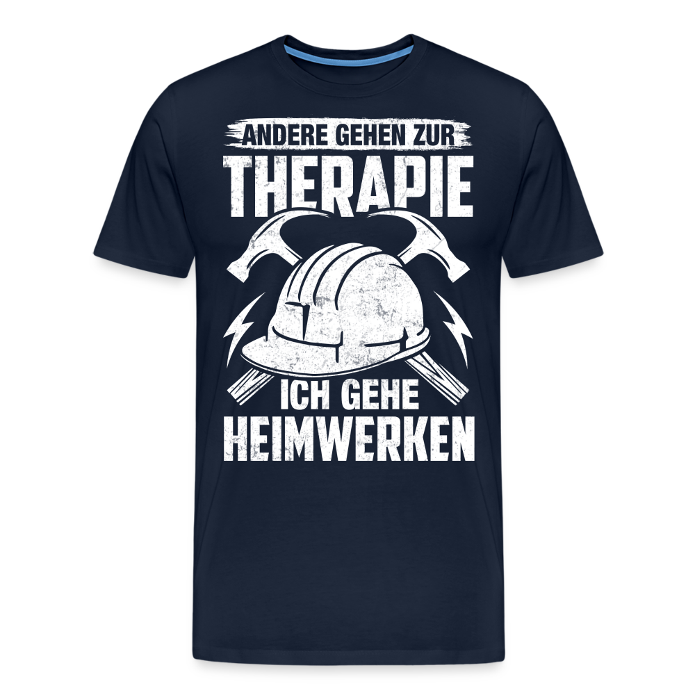 Andere gehen zur Therapie lustiges Premium T-Shirt Herren - Navy