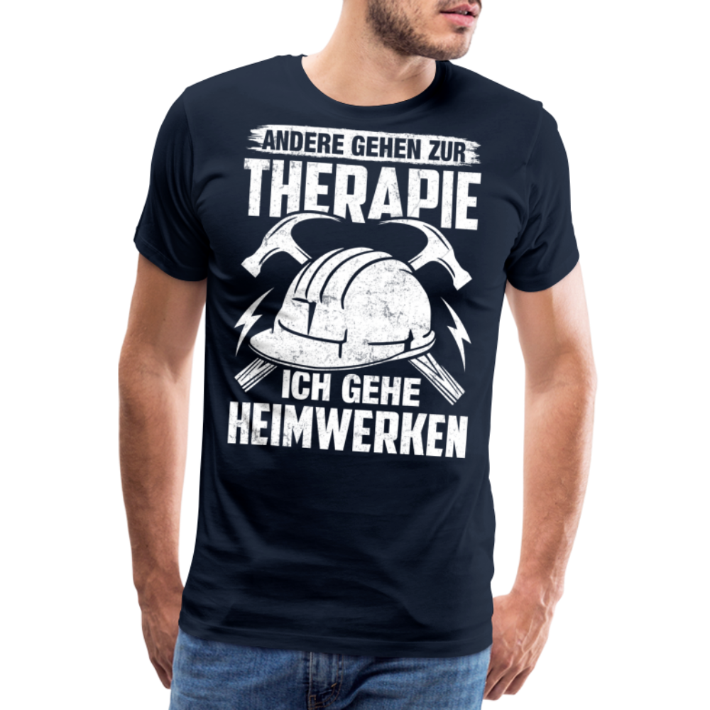 Andere gehen zur Therapie lustiges Premium T-Shirt Herren - Navy