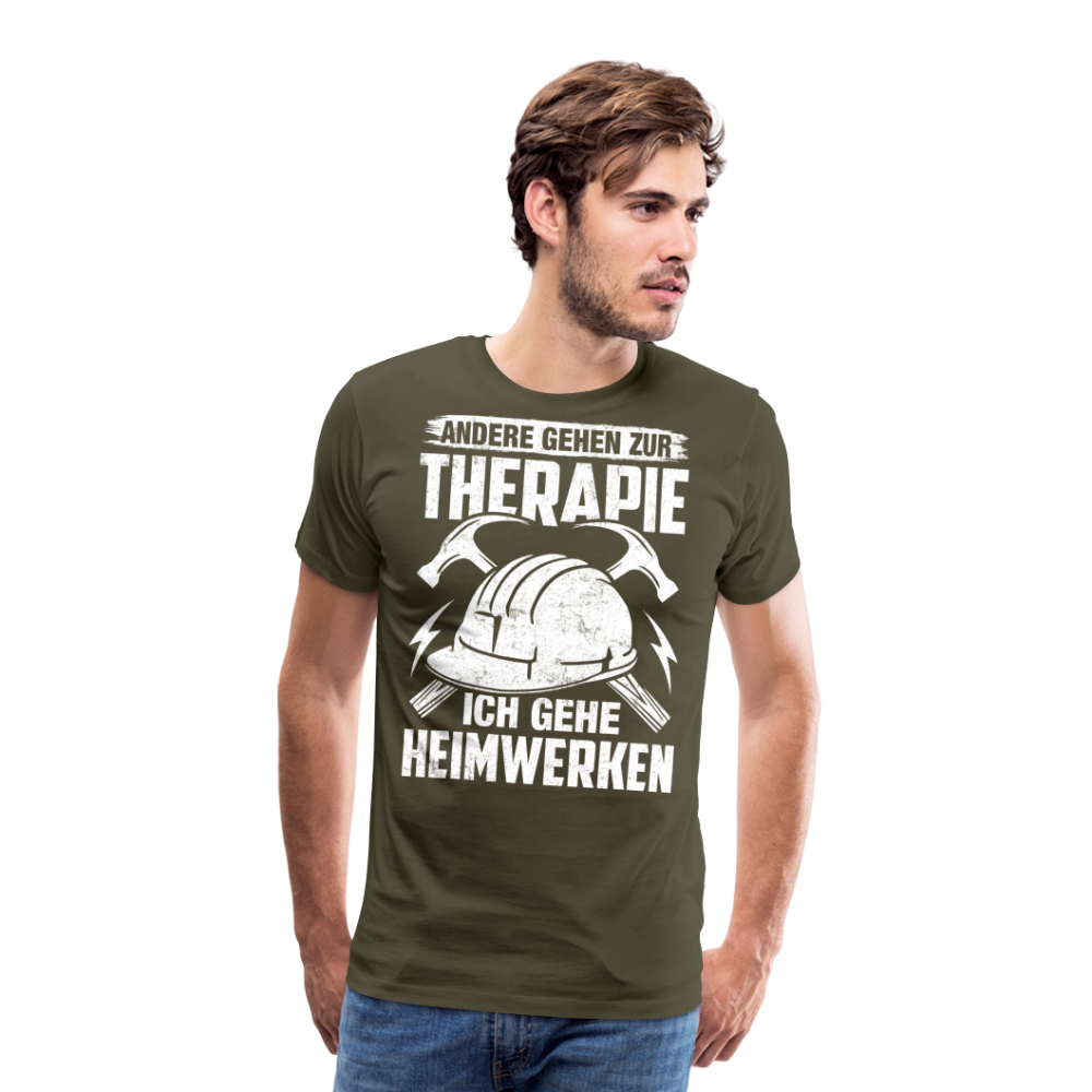 Andere gehen zur Therapie lustiges Premium T-Shirt Herren - Khaki