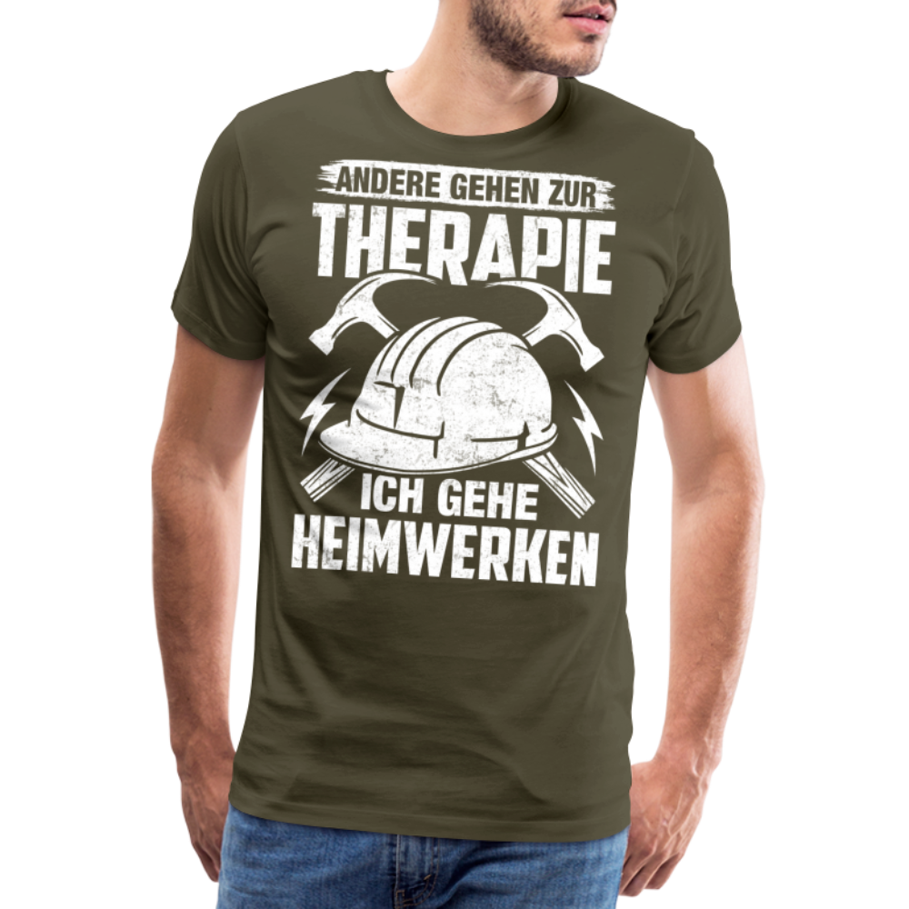 Andere gehen zur Therapie lustiges Premium T-Shirt Herren - Khaki