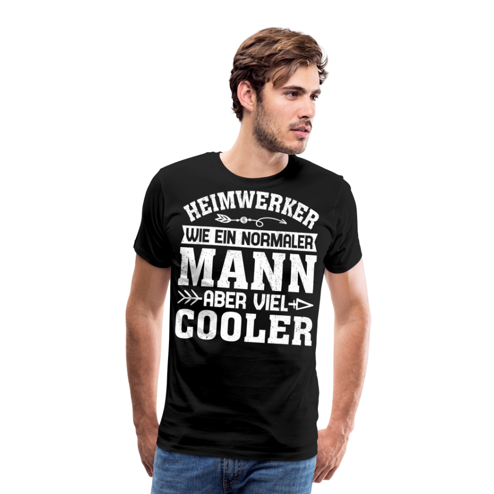 Heimwerker Cooler Mann lustiges Premium T-Shirt Herren - Schwarz