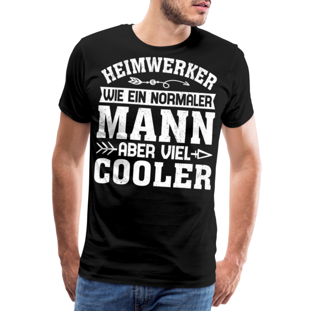 Heimwerker Cooler Mann lustiges Premium T-Shirt Herren - Schwarz
