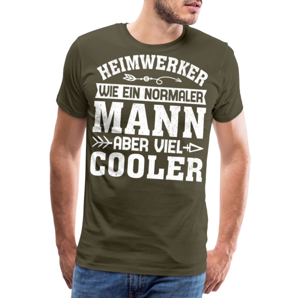 Heimwerker Cooler Mann lustiges Premium T-Shirt Herren - Khaki