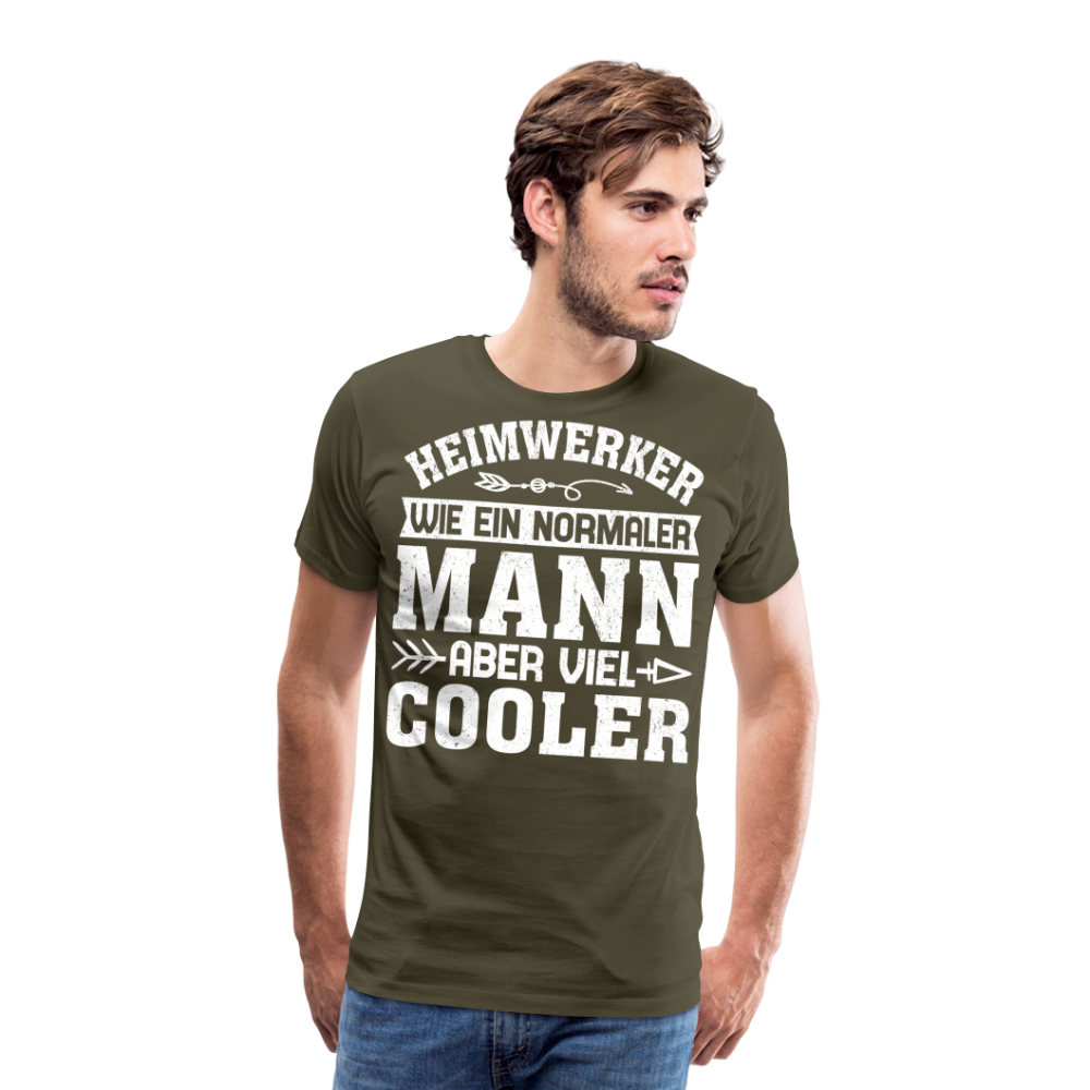 Heimwerker Cooler Mann lustiges Premium T-Shirt Herren - Khaki