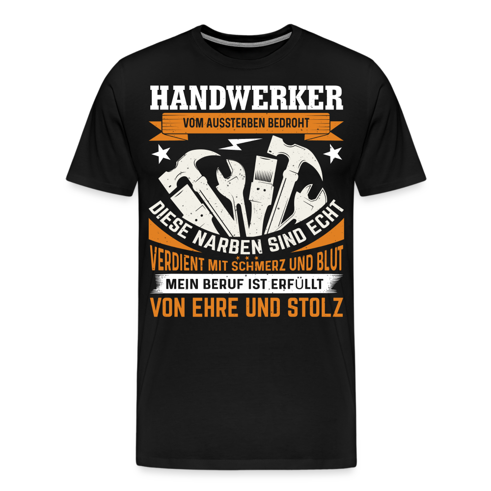 Handwerker Ehre und Stolz lustiges Premium T-Shirt Herren - Schwarz