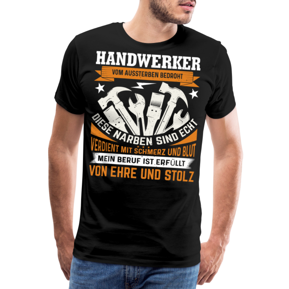Handwerker Ehre und Stolz lustiges Premium T-Shirt Herren - Schwarz