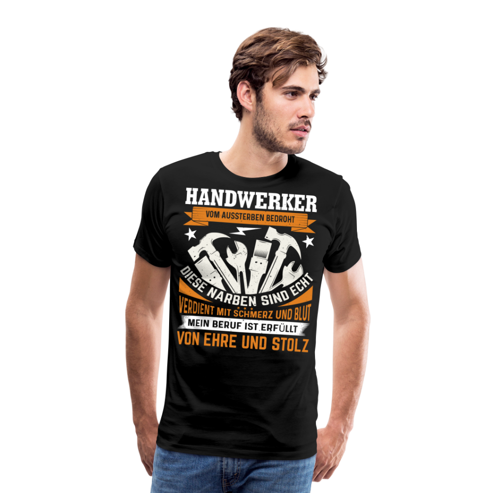 Handwerker Ehre und Stolz lustiges Premium T-Shirt Herren - Schwarz