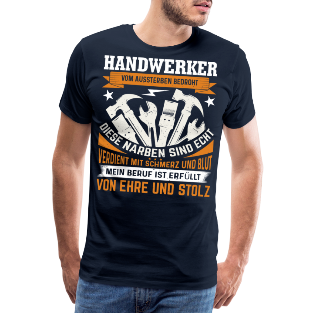 Handwerker Ehre und Stolz lustiges Premium T-Shirt Herren - Navy