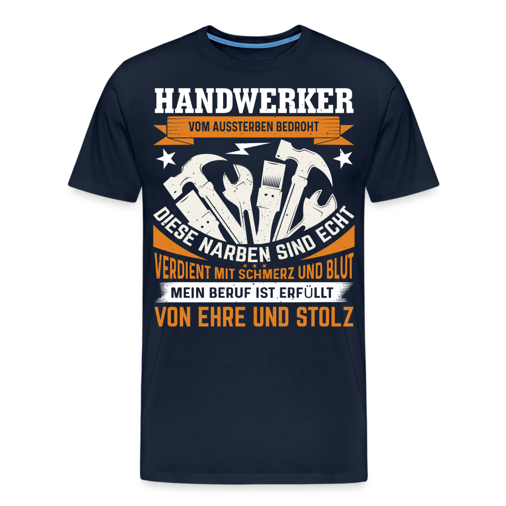 Handwerker Ehre und Stolz lustiges Premium T-Shirt Herren - Navy
