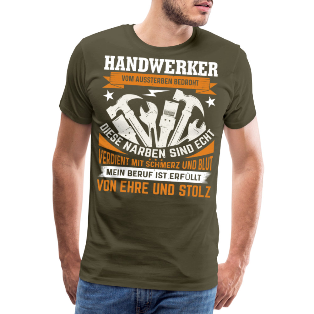 Handwerker Ehre und Stolz lustiges Premium T-Shirt Herren - Khaki