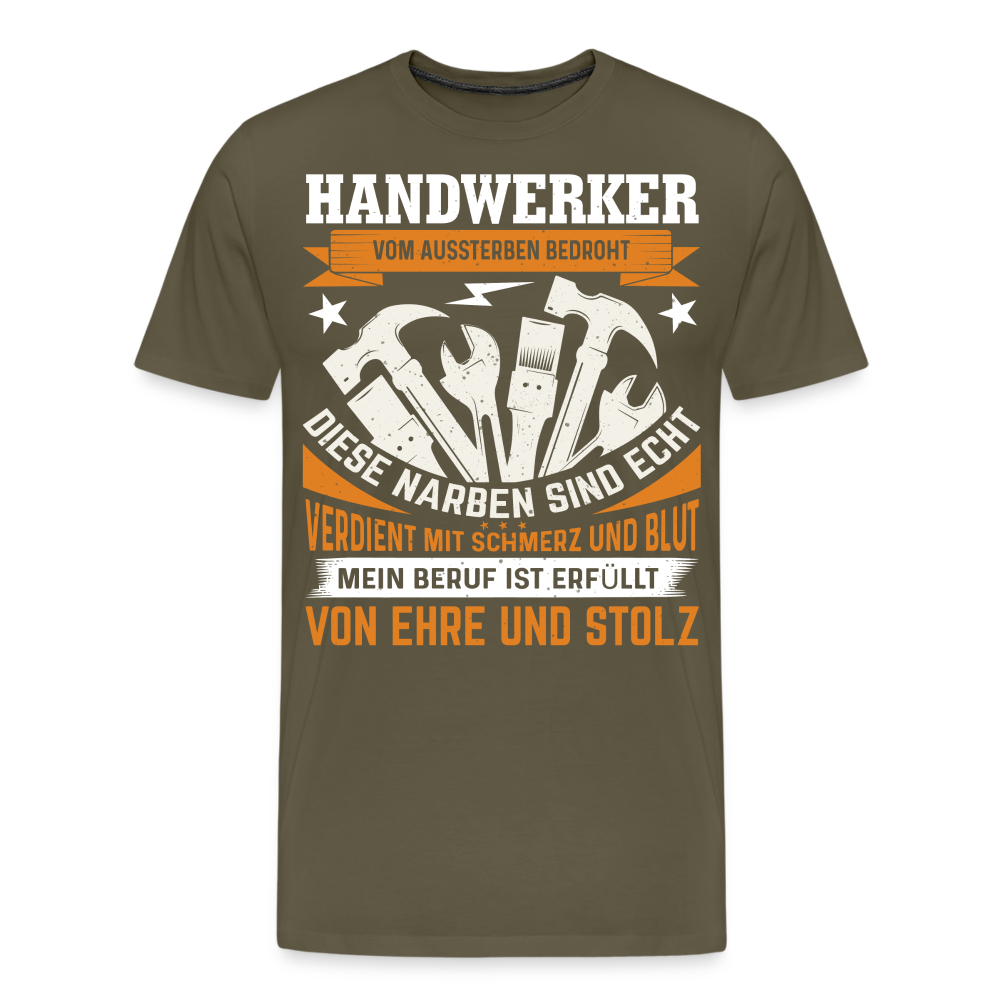 Handwerker Ehre und Stolz lustiges Premium T-Shirt Herren - Khaki