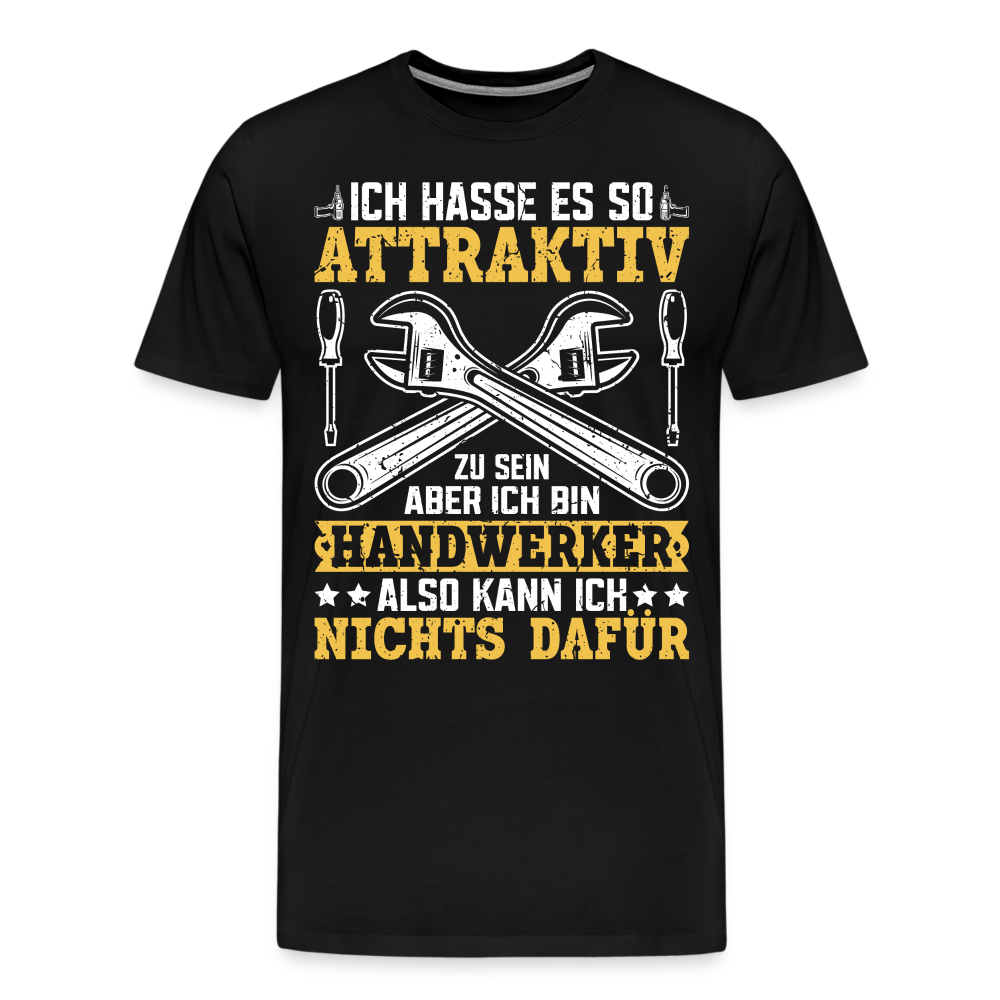 Handwerker Attraktiv lustiges Premium T-Shirt Herren - Schwarz