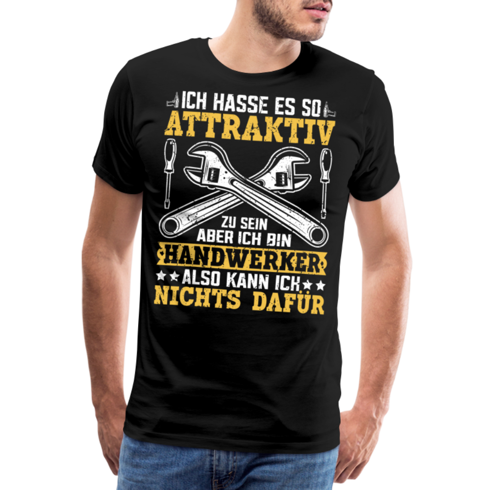 Handwerker Attraktiv lustiges Premium T-Shirt Herren - Schwarz