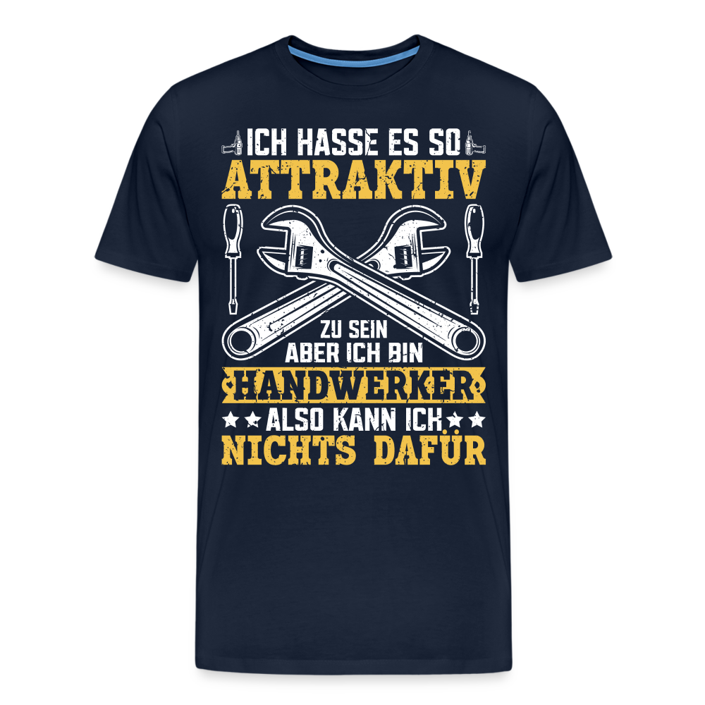 Handwerker Attraktiv lustiges Premium T-Shirt Herren - Navy