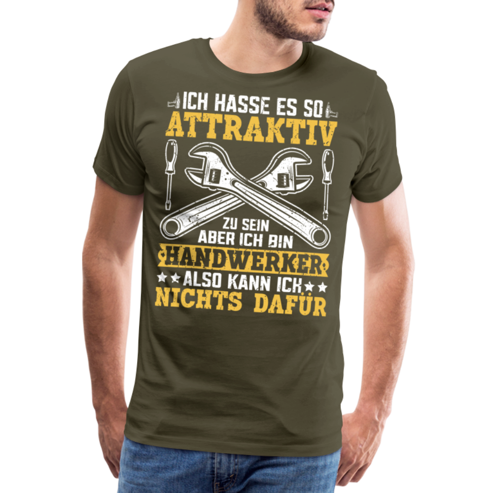 Handwerker Attraktiv lustiges Premium T-Shirt Herren - Khaki