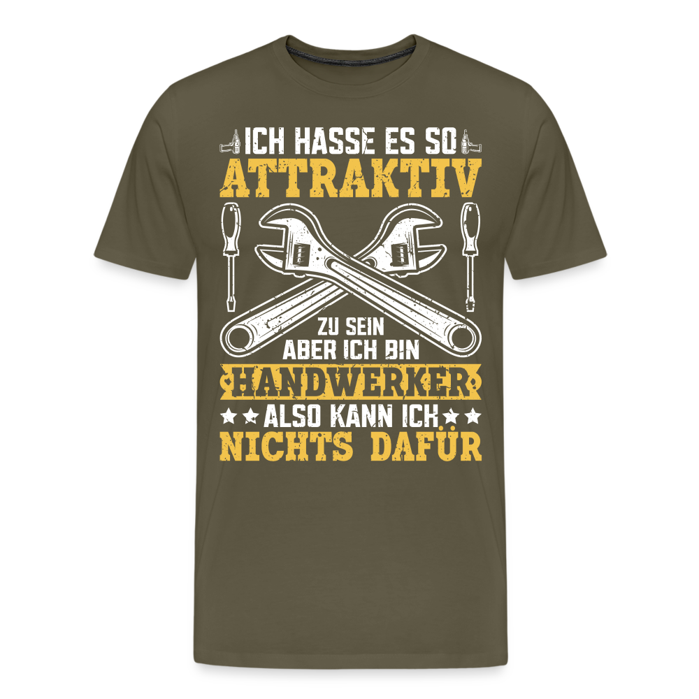 Handwerker Attraktiv lustiges Premium T-Shirt Herren - Khaki