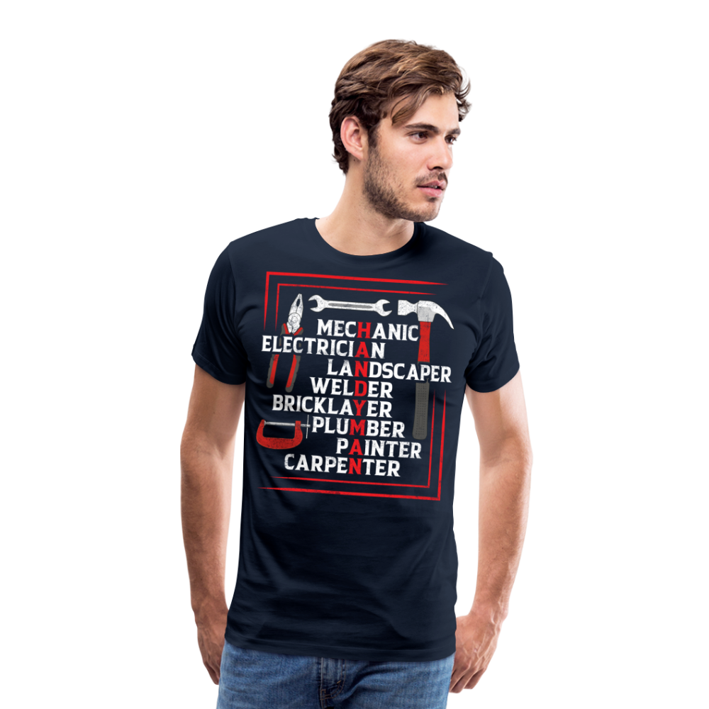 Mechanic Electrician lustiges Premium T-Shirt Herren - Navy