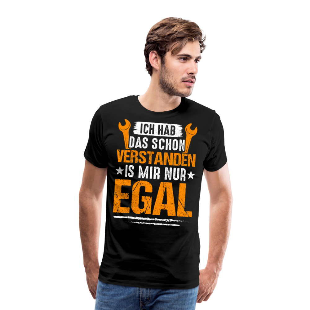 Verstanden is mir nur Egal lustiges Premium T-Shirt Herren - Schwarz