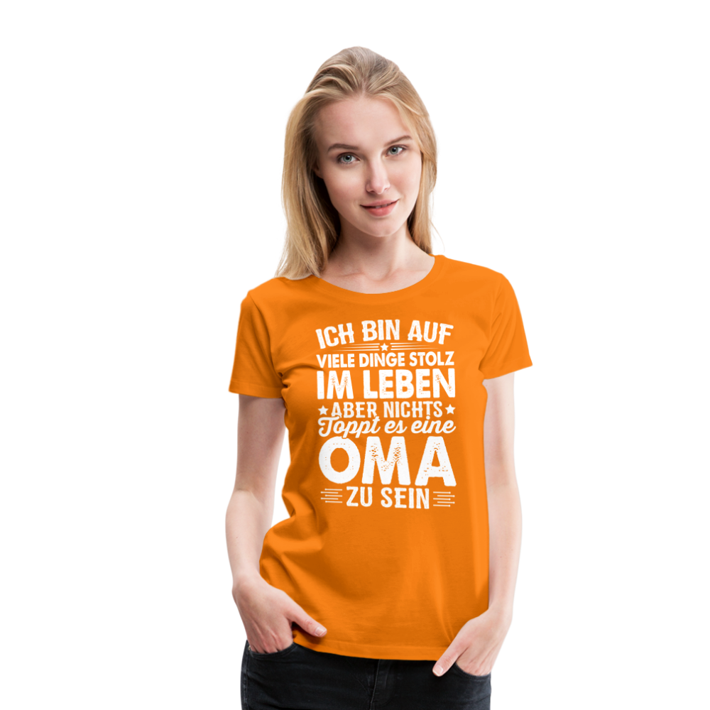 Nichts toppt es eine Oma zu sein lustiges Premium T-Shirt Damen - Orange