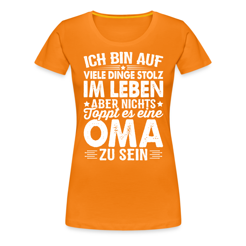 Nichts toppt es eine Oma zu sein lustiges Premium T-Shirt Damen - Orange