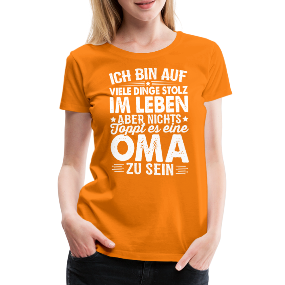 Nichts toppt es eine Oma zu sein lustiges Premium T-Shirt Damen - Orange