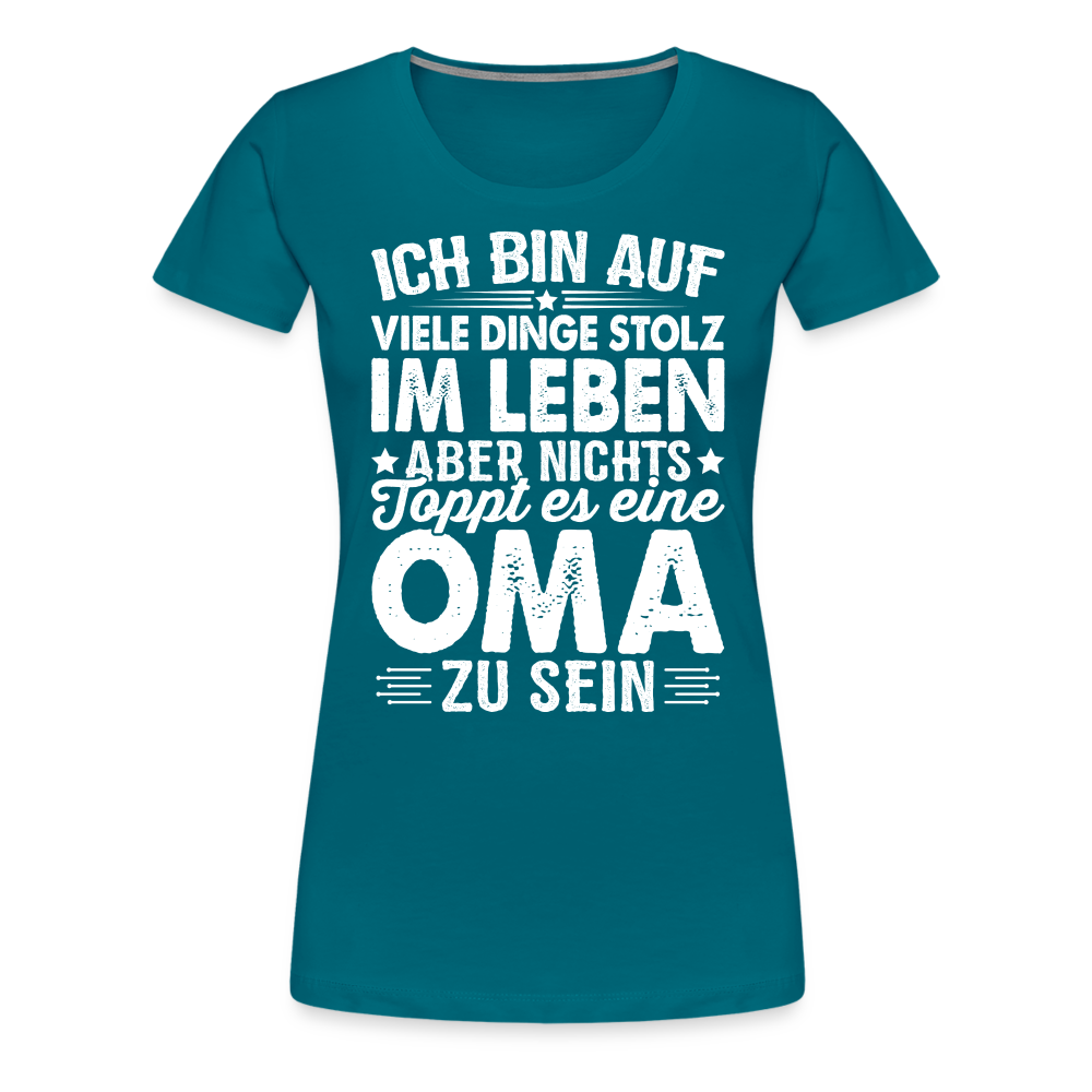 Nichts toppt es eine Oma zu sein lustiges Premium T-Shirt Damen - Divablau