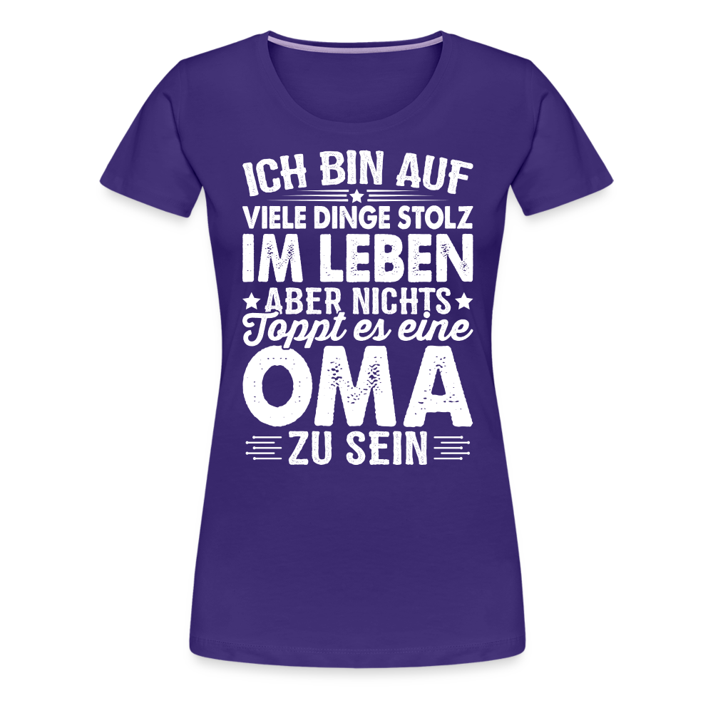 Nichts toppt es eine Oma zu sein lustiges Premium T-Shirt Damen - Lila