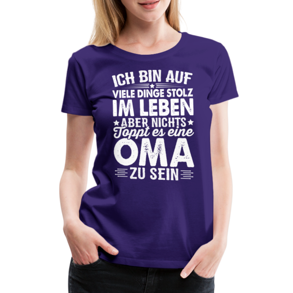 Nichts toppt es eine Oma zu sein lustiges Premium T-Shirt Damen - Lila