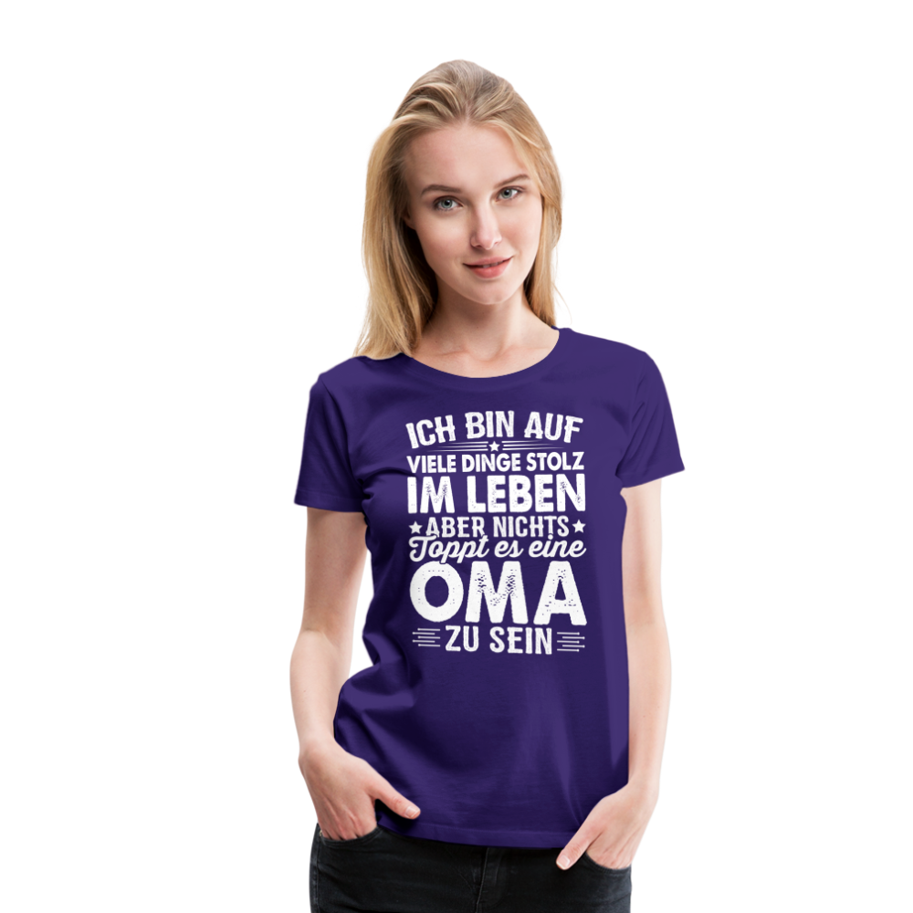 Nichts toppt es eine Oma zu sein lustiges Premium T-Shirt Damen - Lila