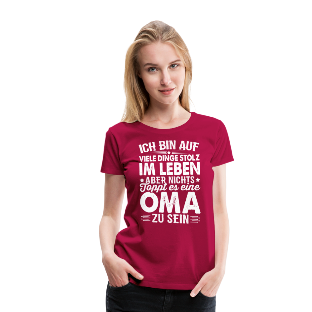 Nichts toppt es eine Oma zu sein lustiges Premium T-Shirt Damen - dunkles Pink