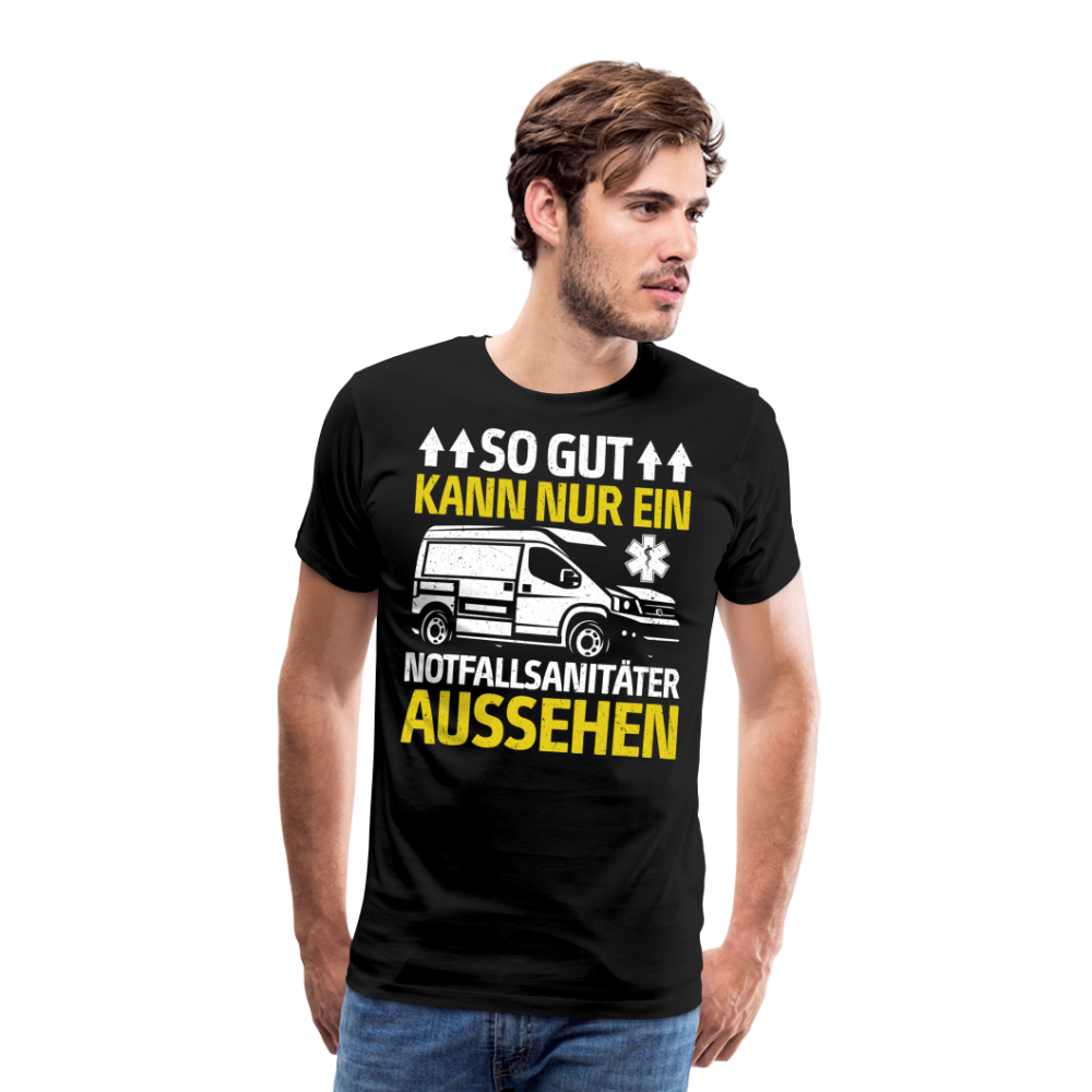 Notfallsanitäter lustiges Premium T-Shirt Herren - Schwarz