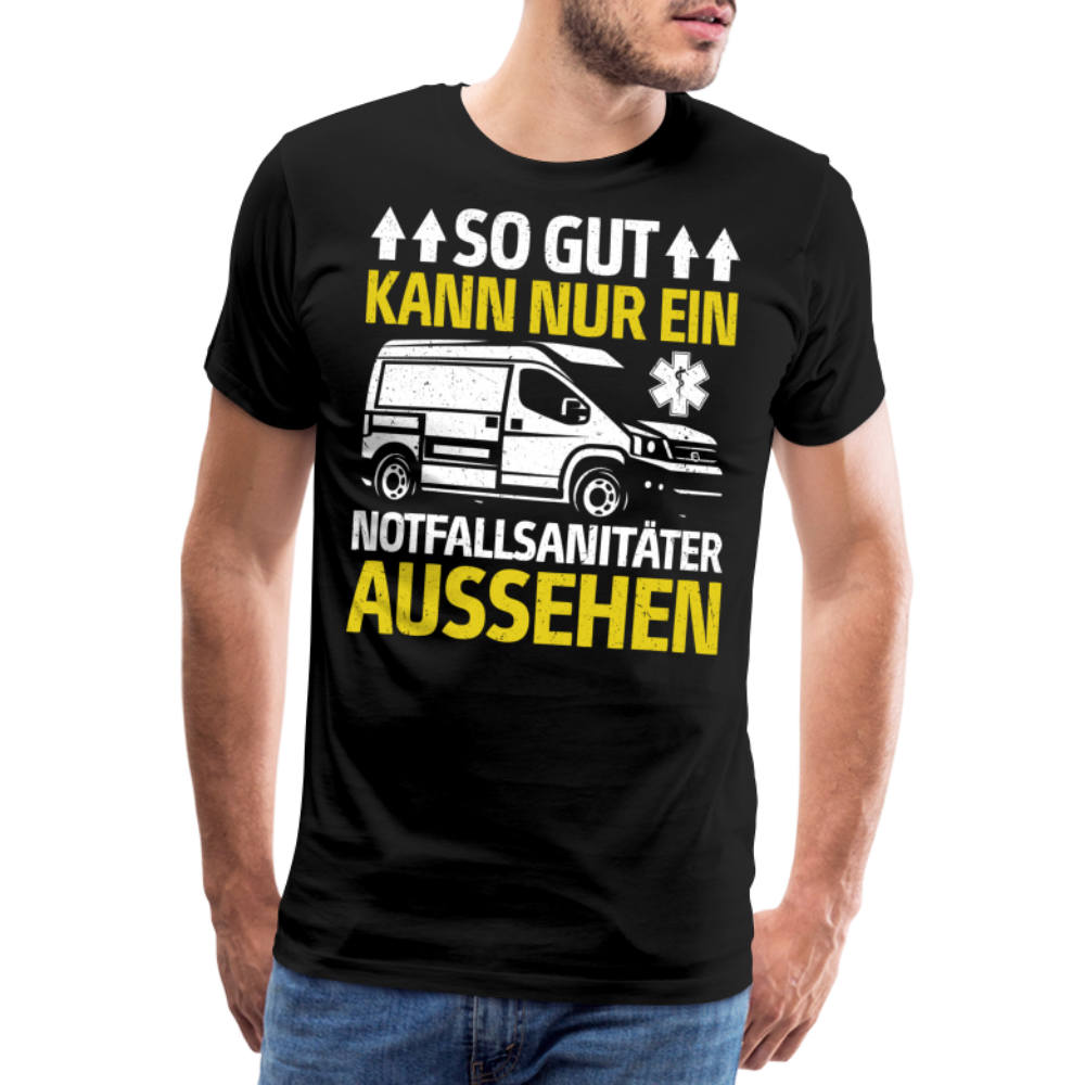 Notfallsanitäter lustiges Premium T-Shirt Herren - Schwarz