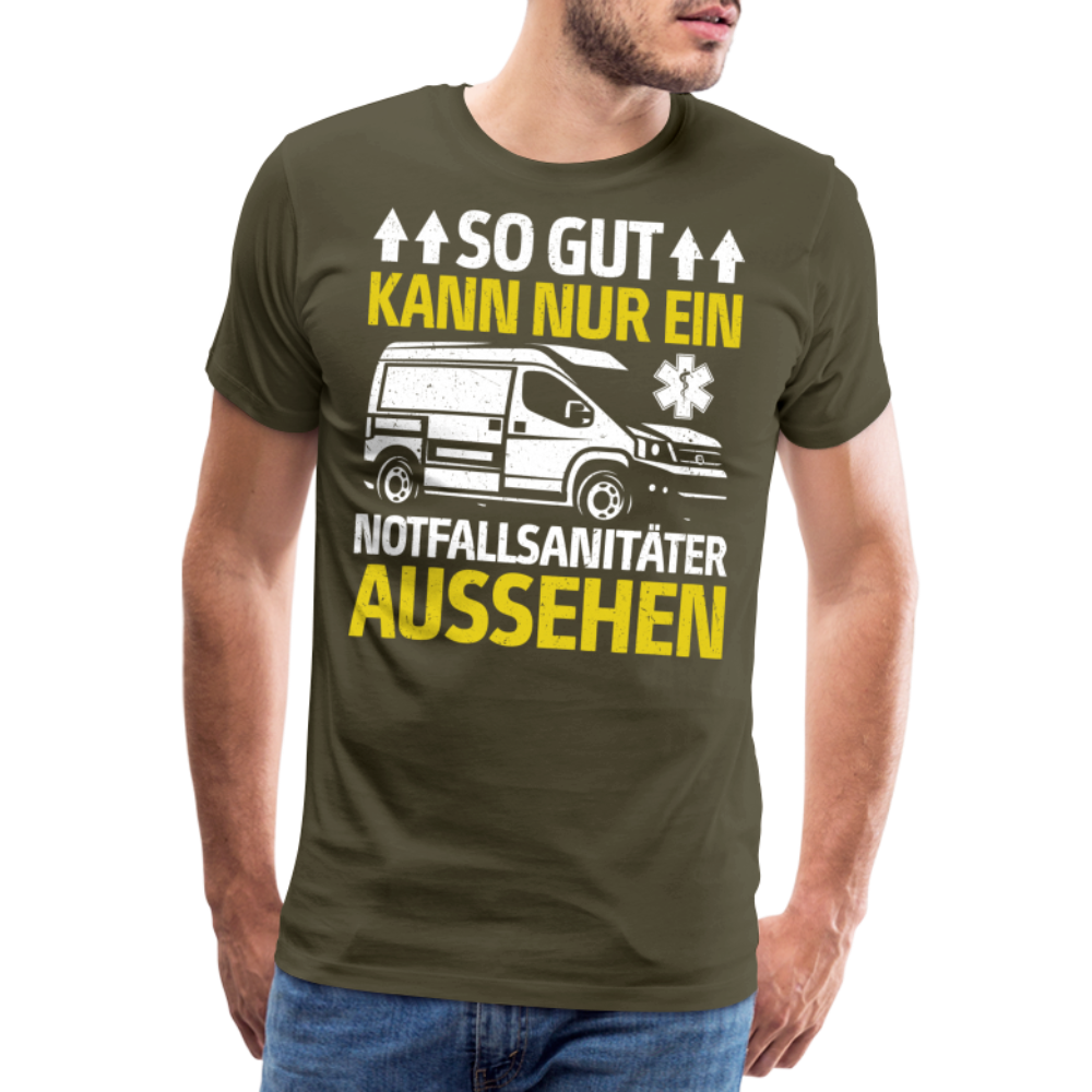 Notfallsanitäter lustiges Premium T-Shirt Herren - Khaki