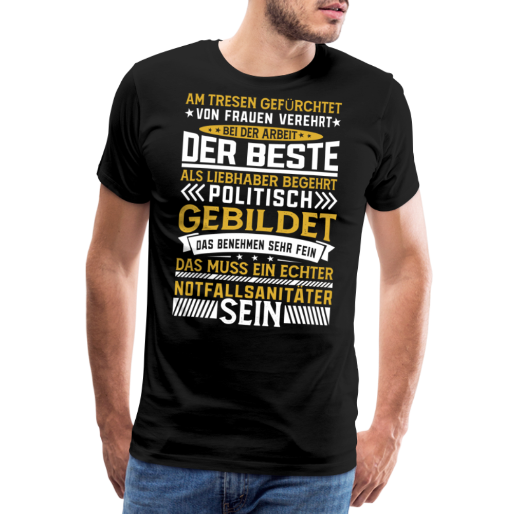 Notfallsanitäter 2 lustiges Premium T-Shirt Herren - Schwarz