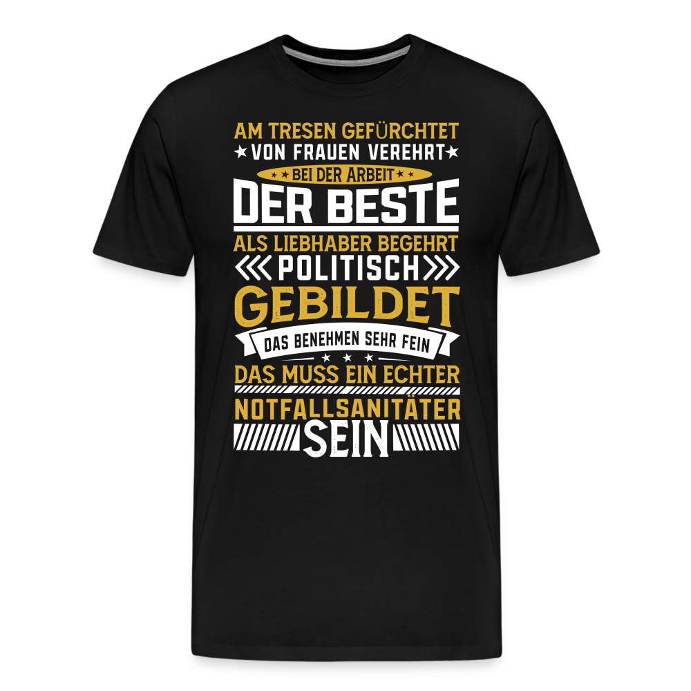 Notfallsanitäter 2 lustiges Premium T-Shirt Herren - Schwarz