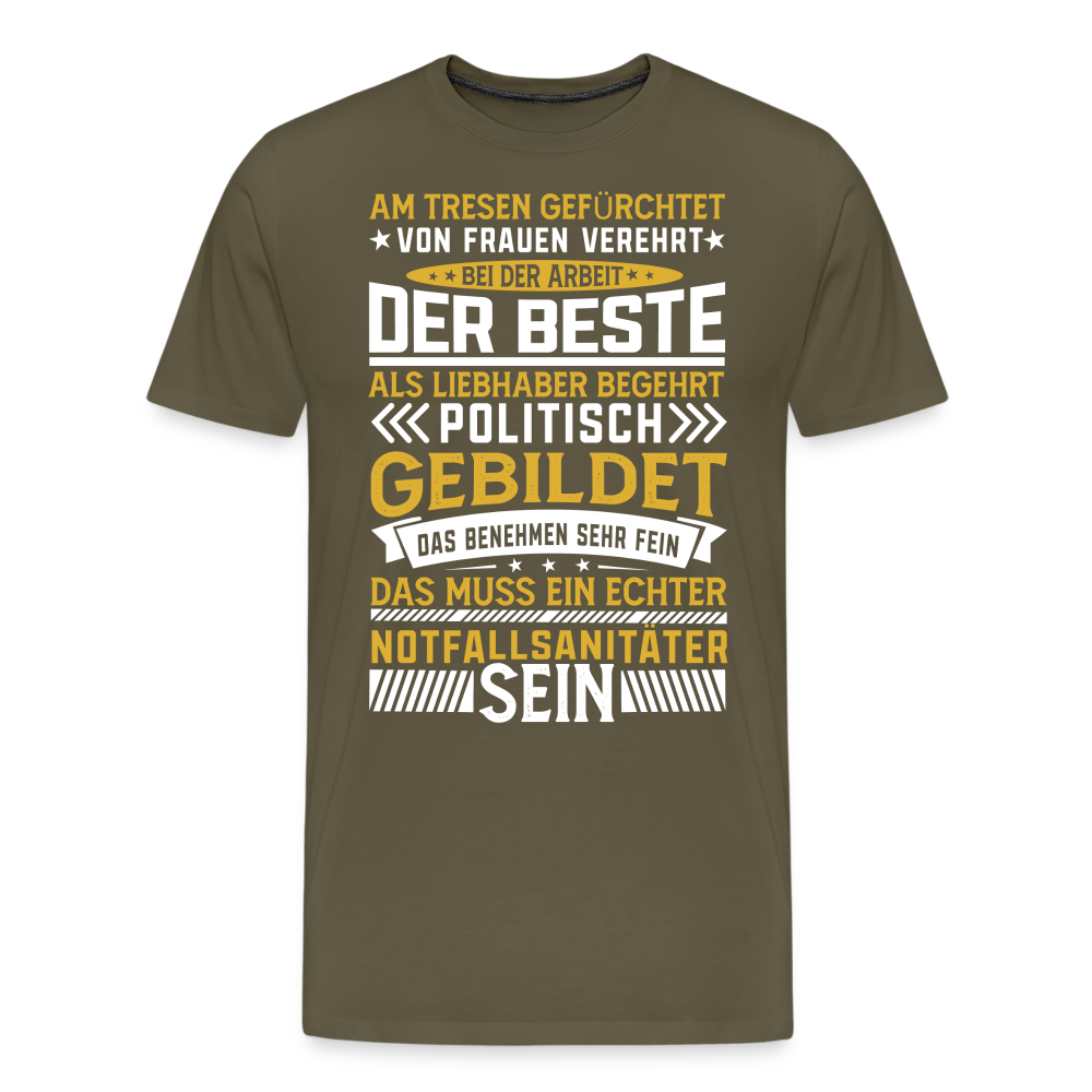 Notfallsanitäter 2 lustiges Premium T-Shirt Herren - Khaki