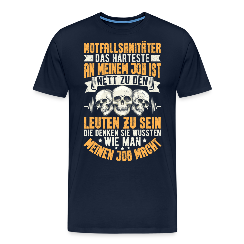 Notfallsanitäter Job lustiges Premium T-Shirt Herren - Navy