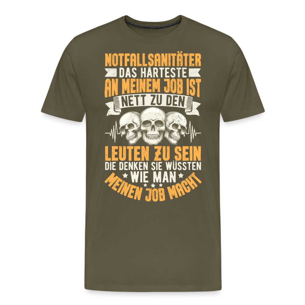 Notfallsanitäter Job lustiges Premium T-Shirt Herren - Khaki