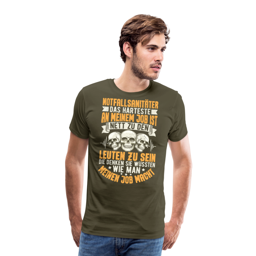 Notfallsanitäter Job lustiges Premium T-Shirt Herren - Khaki