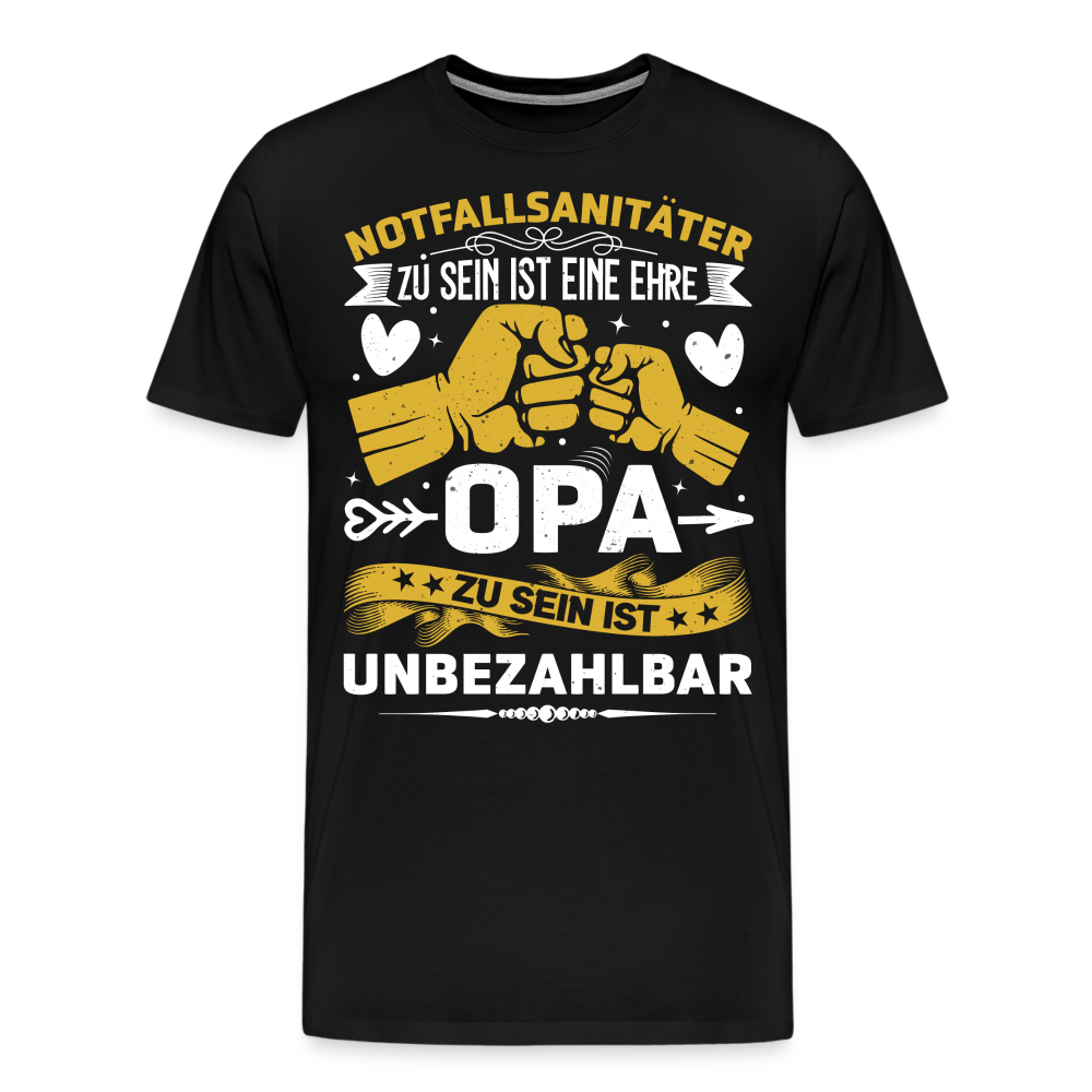 Notfallsanitäter Opa lustiges Premium T-Shirt Herren - Schwarz