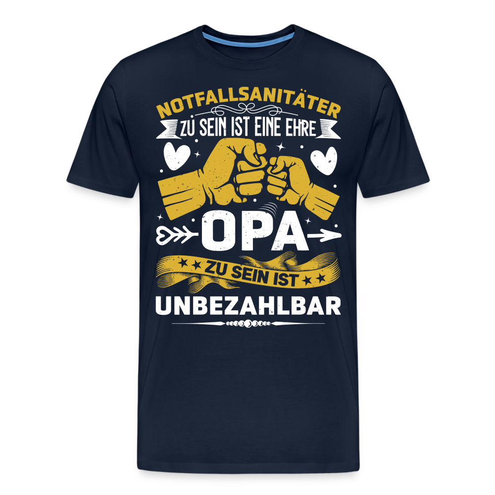 Notfallsanitäter Opa lustiges Premium T-Shirt Herren - Navy