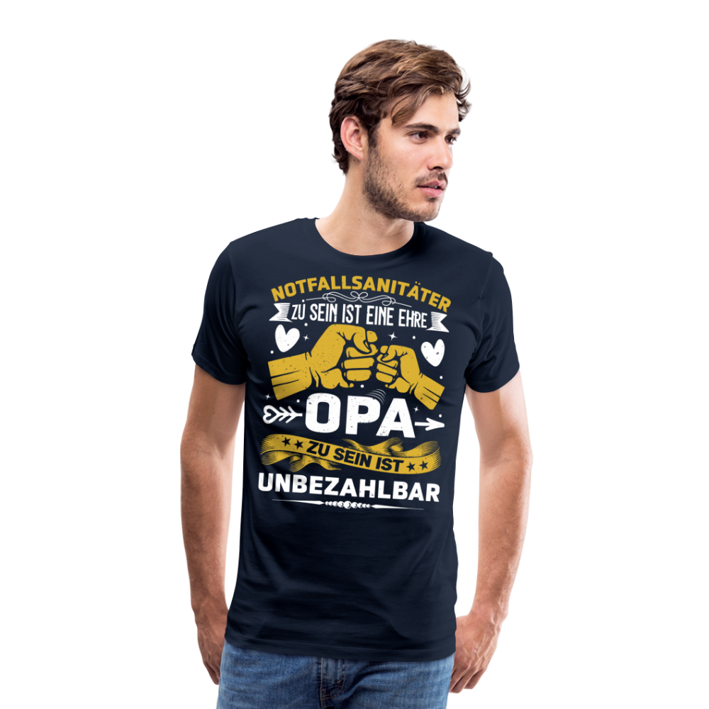Notfallsanitäter Opa lustiges Premium T-Shirt Herren - Navy